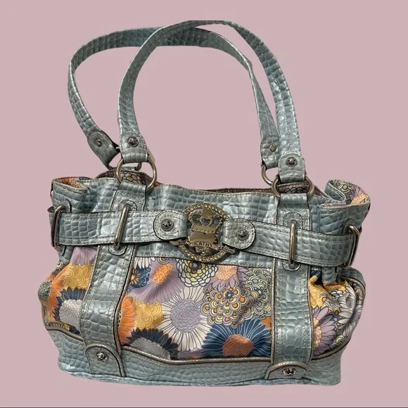Kathy Van Zeeland Bags Kathy Van Zeeland Blue Floral Pattern